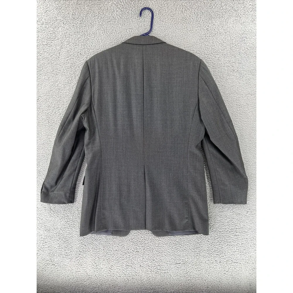 Hickey Freeman‎ Mens Gray Tasmanian Wool Blazer Sport Coat Two Button Jacket 42L